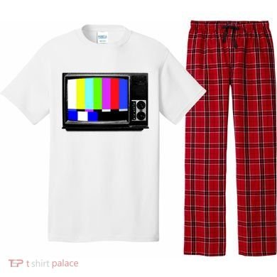 Retro TV Screen Colored Lines Pajama Set