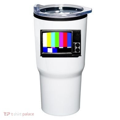 Retro TV Screen Colored Lines Tumbler