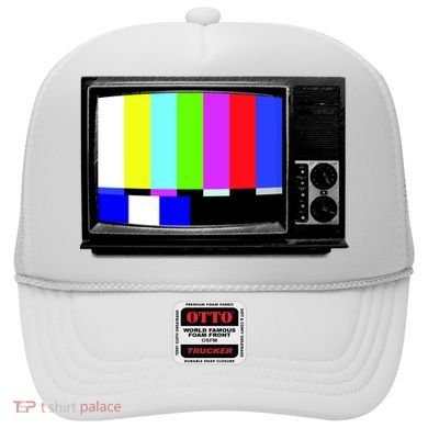 Retro TV Screen Colored Lines Hat
