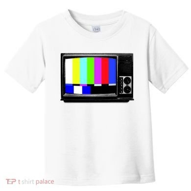 Retro TV Screen Colored Lines Toddler T-Shirt