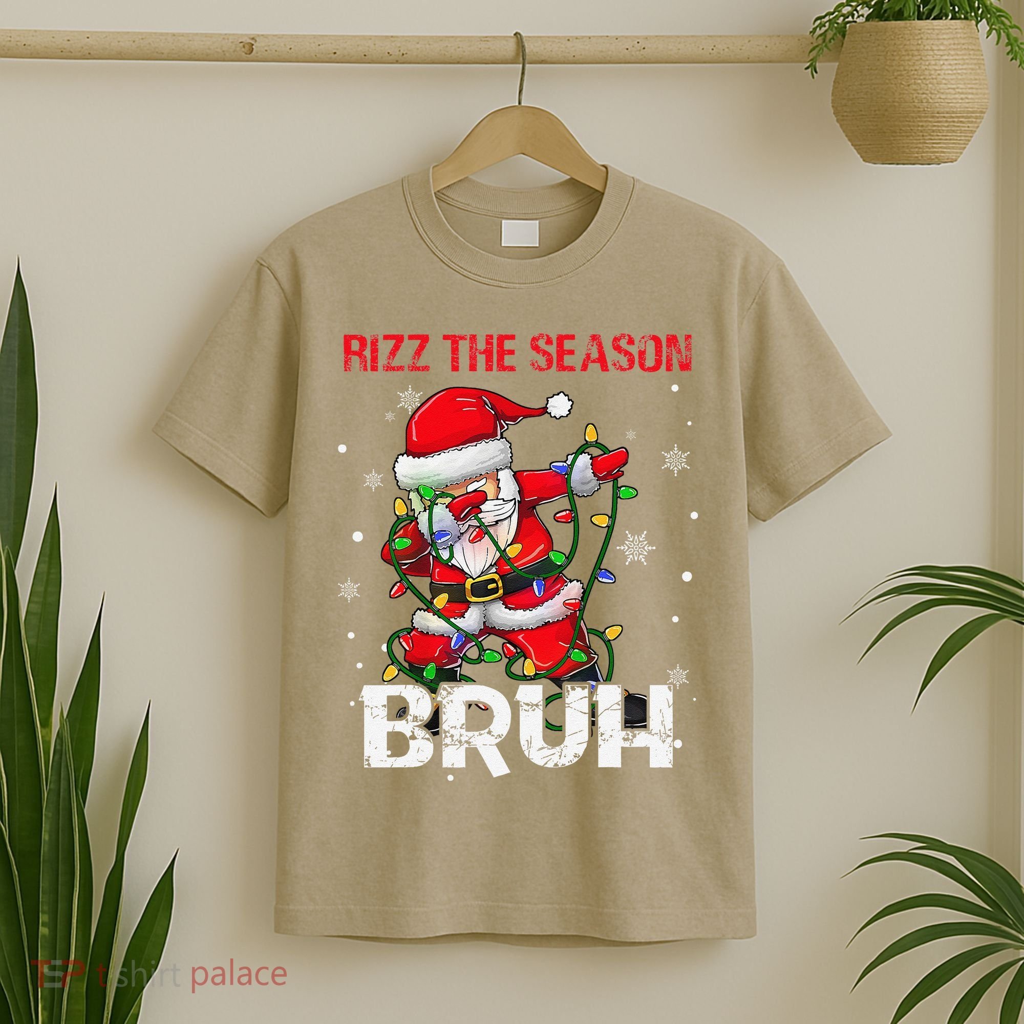 Rizz The Season Bruh Christmas Rizzmas Santa Claus Rizzler T-Shirt