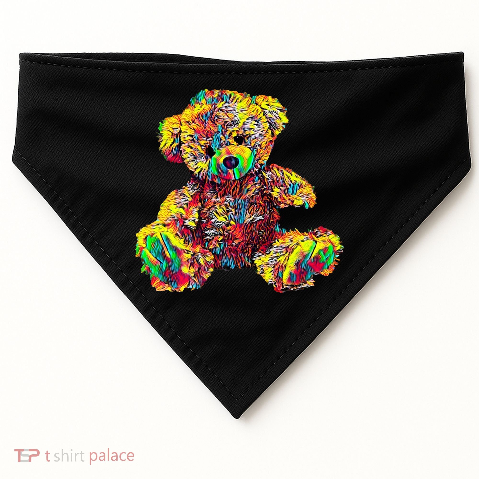 Rainbow Toy Stuffed Bear USA-Made Doggie Bandana