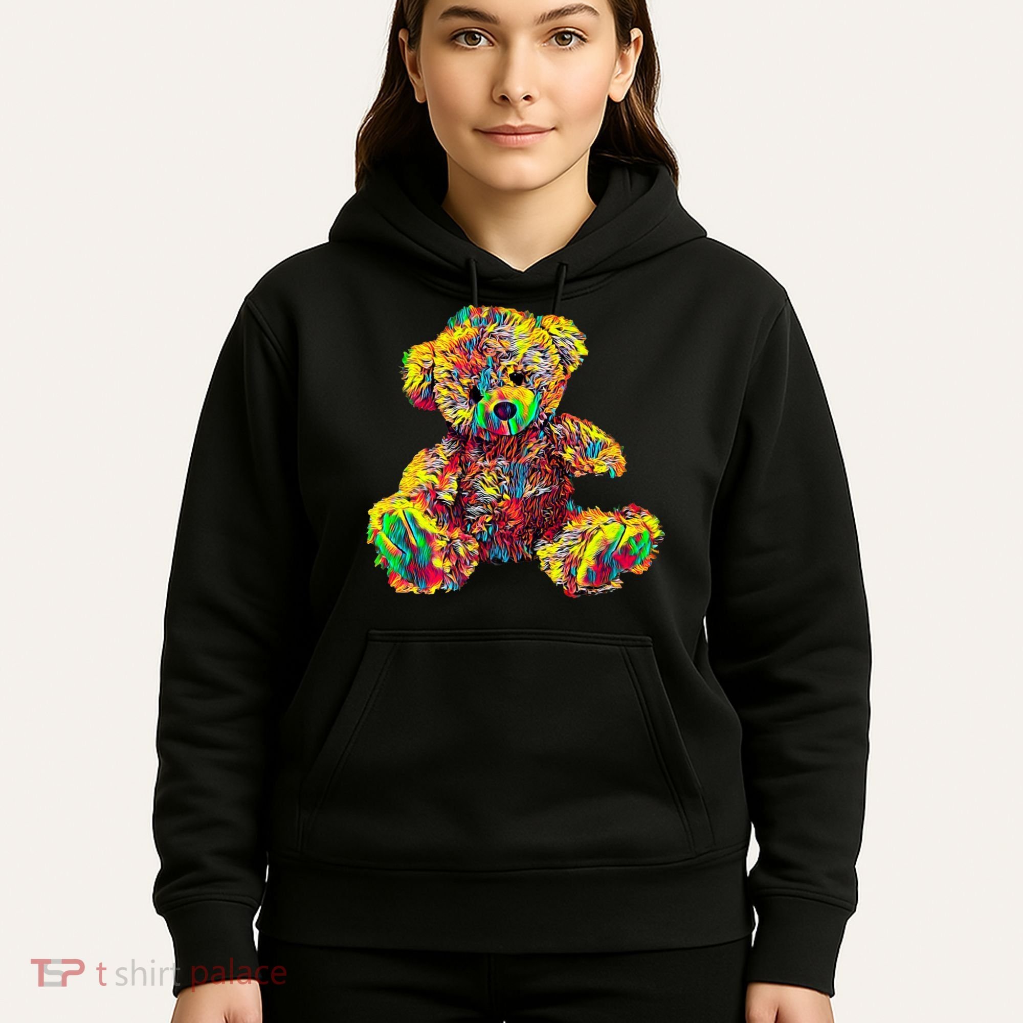 Rainbow Toy Stuffed Bear Hoodie