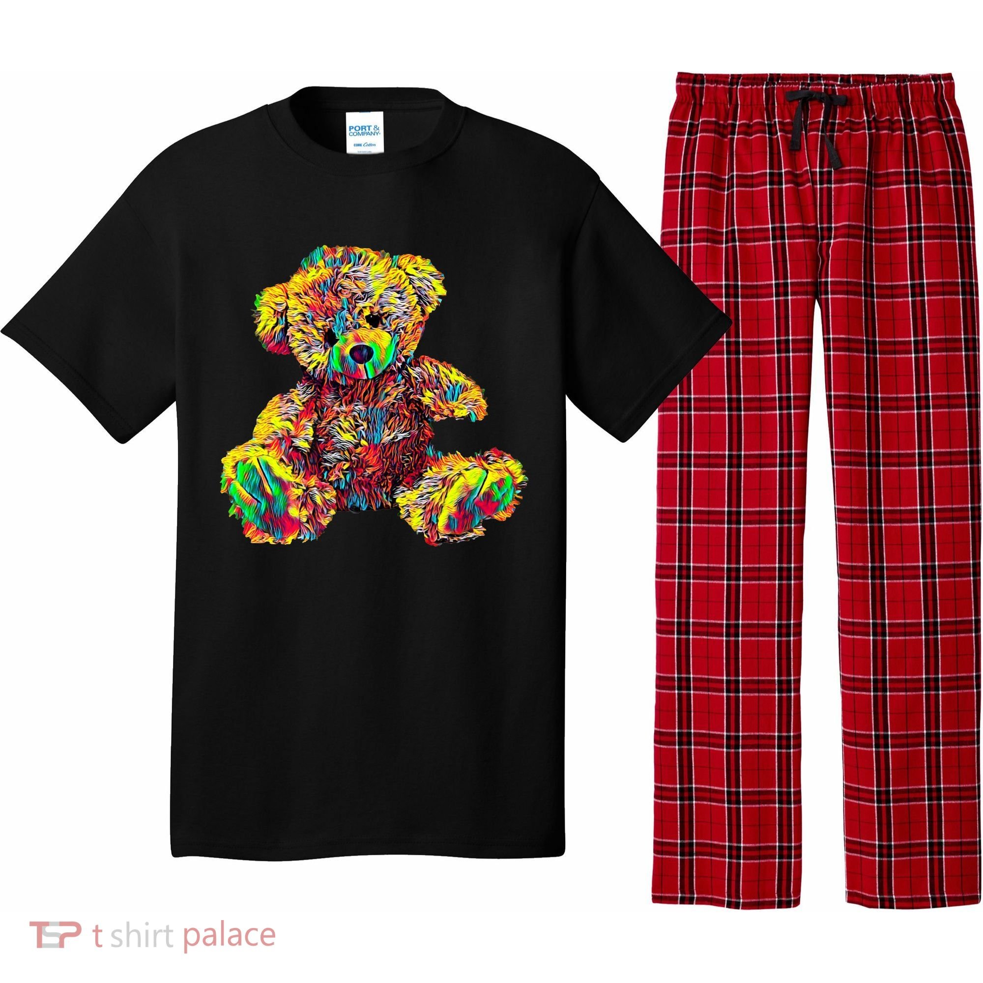 Rainbow Toy Stuffed Bear Pajama Set