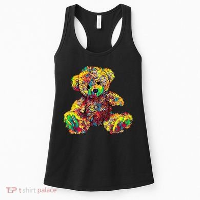Rainbow Toy Stuffed Bear Women's Tank Top