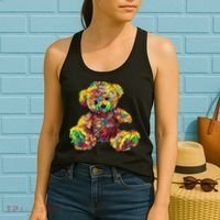 Rainbow Toy Stuffed Bear Women's Tank Top thumb 2