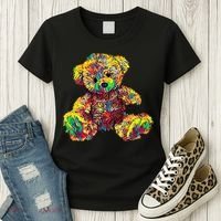 Rainbow Toy Stuffed Bear Women's T-Shirt thumb 3