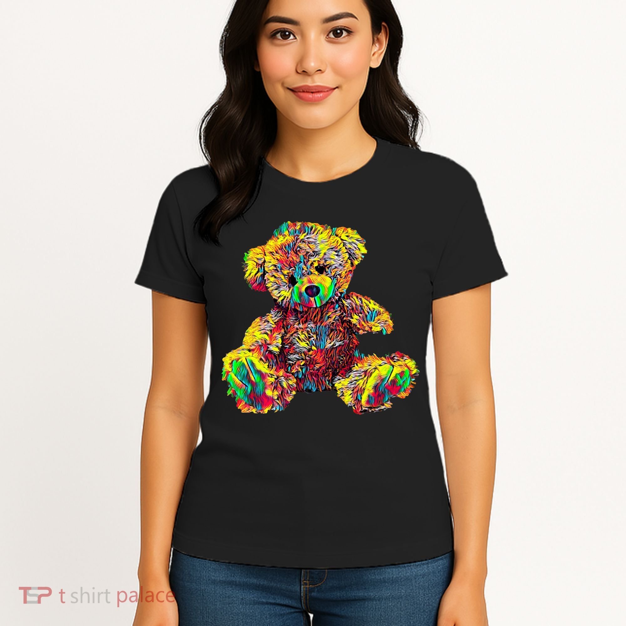 Rainbow Toy Stuffed Bear Women's T-Shirt