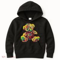Rainbow Toy Stuffed Bear Kids Hoodie thumb 0