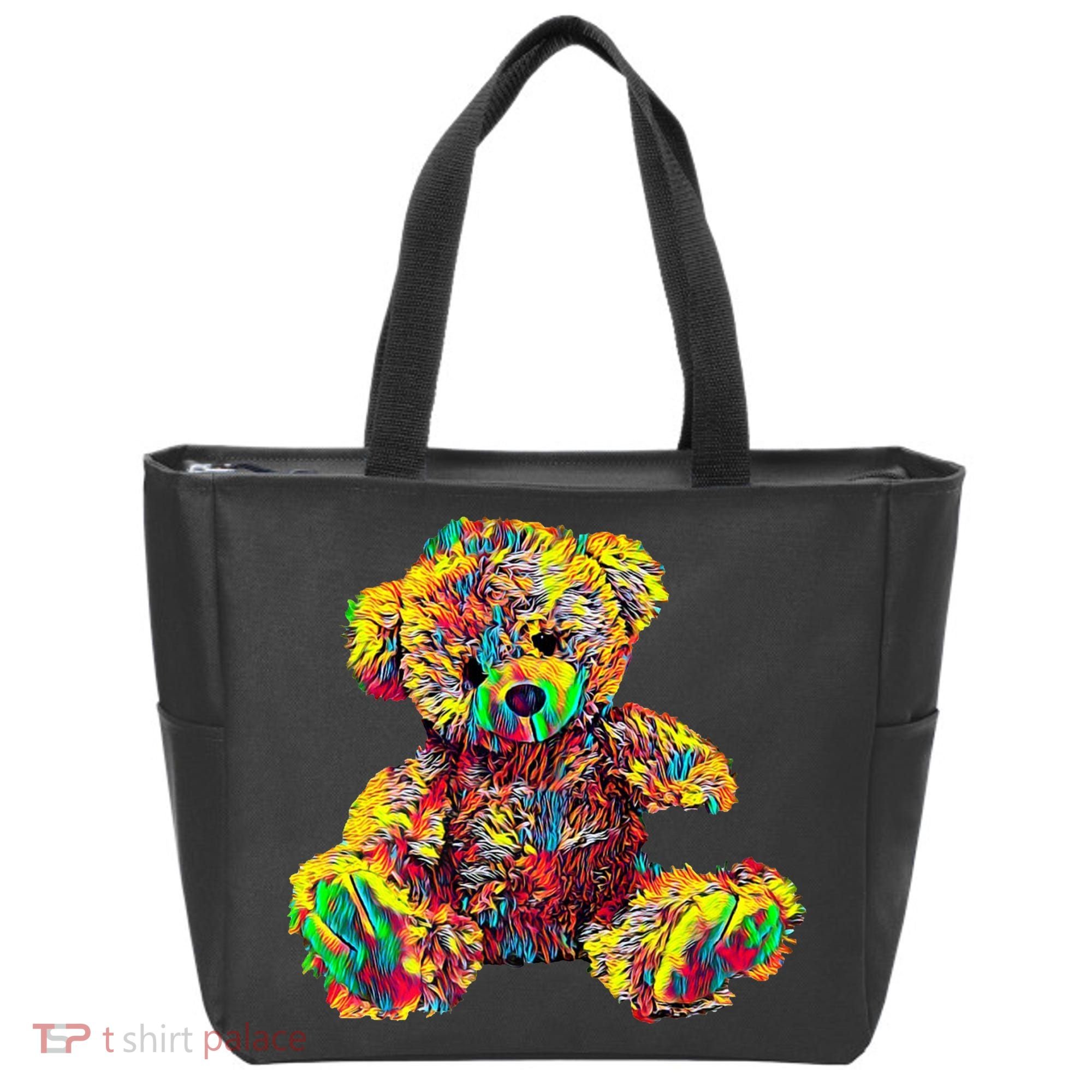 Rainbow Toy Stuffed Bear Tote Bag