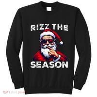 Rizz The Season Funny Santa Joke White Elephant Christmas Sweatshirt thumb 0