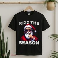 Rizz The Season Funny Santa Joke White Elephant Christmas T-Shirt thumb 2