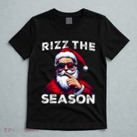 Rizz The Season Funny Santa Joke White Elephant Christmas T-Shirt thumb 5