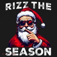Rizz The Season Funny Santa Joke White Elephant Christmas Mousepad thumb 1