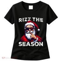 Rizz The Season Funny Santa Joke White Elephant Christmas Women's T-Shirt thumb 0