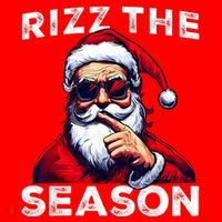 Rizz The Season Funny Santa Joke White Elephant Christmas Santa Hat thumb 1