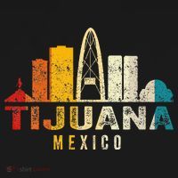 Retro Tijuana Skyline Vintage Mexico Souvenir T-Shirt thumb 7