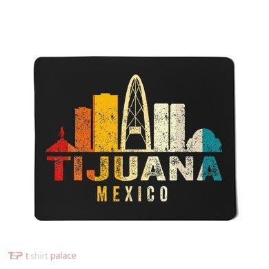 Retro Tijuana Skyline Vintage Mexico Souvenir Mousepad