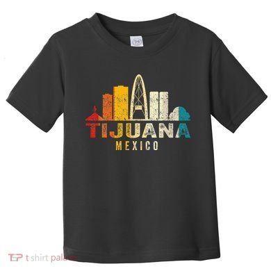 Retro Tijuana Skyline Vintage Mexico Souvenir Toddler T-Shirt