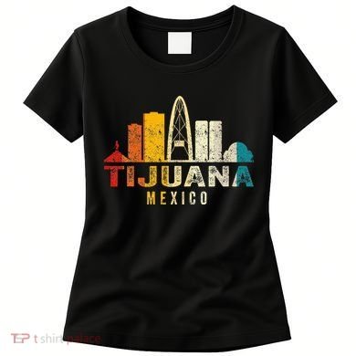 Retro Tijuana Skyline Vintage Mexico Souvenir Women's T-Shirt