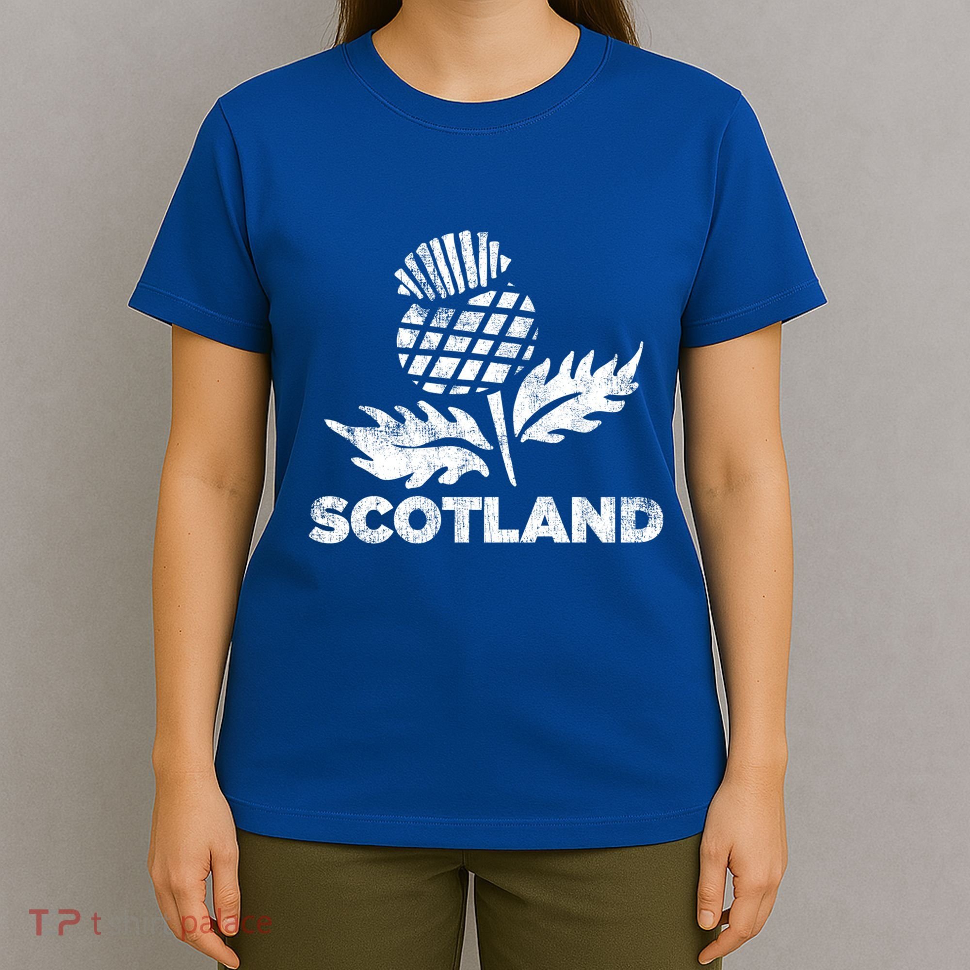Retro Thistle Scottish Rugby Scotland Rugby Football Top Gift T-Shirt