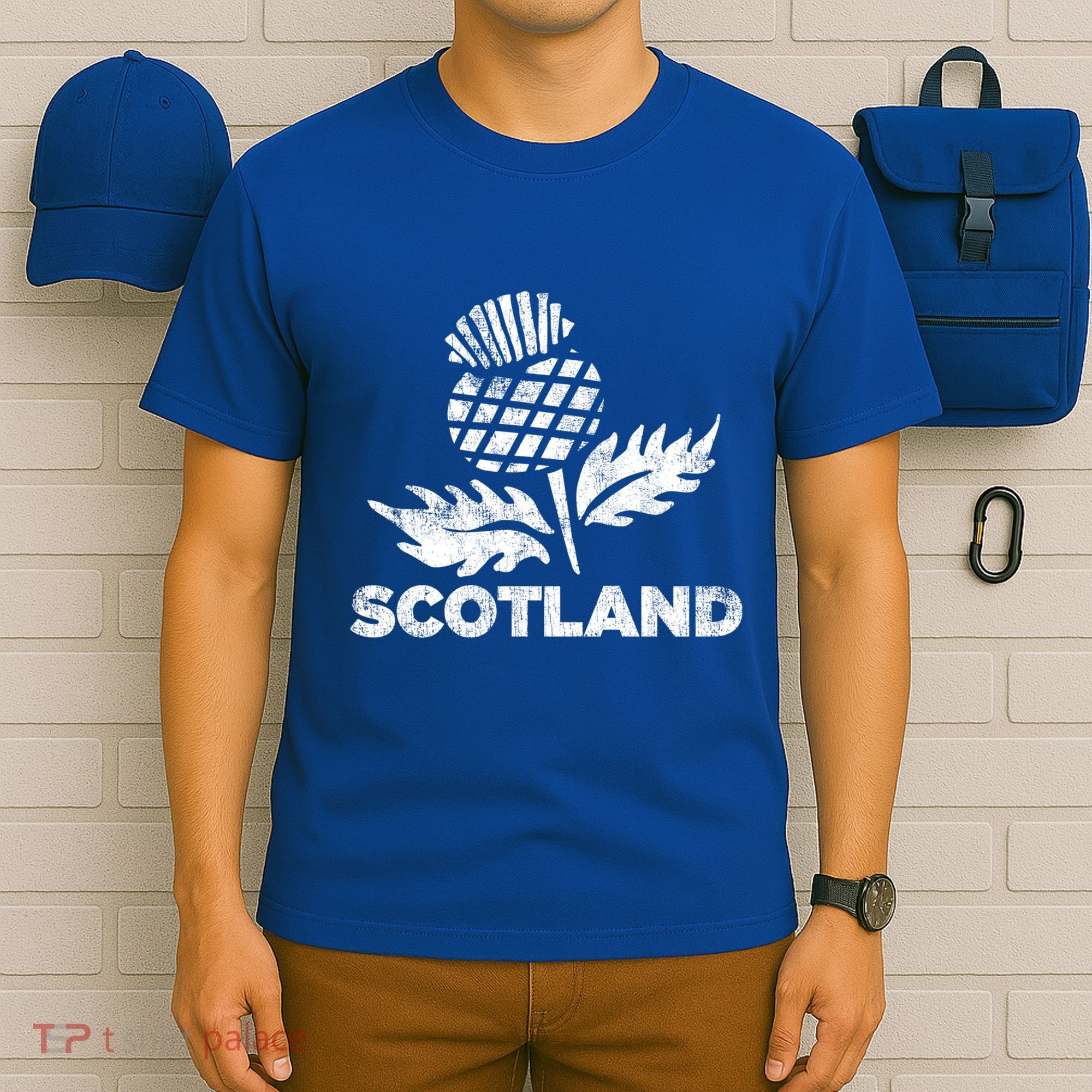 Retro Thistle Scottish Rugby Scotland Rugby Football Top Gift T-Shirt