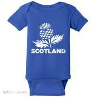 Retro Thistle Scottish Rugby Scotland Rugby Football Top Gift Baby Bodysuit thumb 0