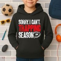 retro  Trapper sorry, i can't trapping season  Kids Hoodie thumb 2