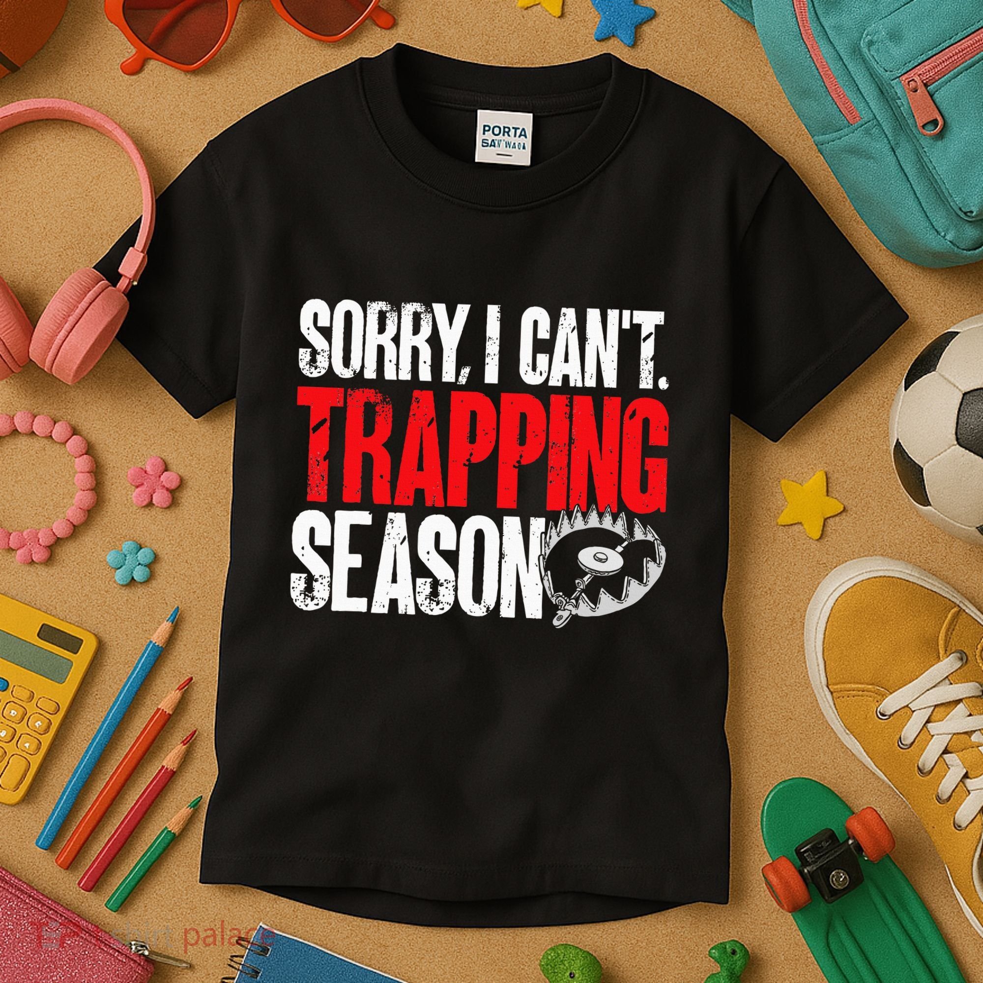 retro  Trapper sorry, i can't trapping season  Kids T-Shirt