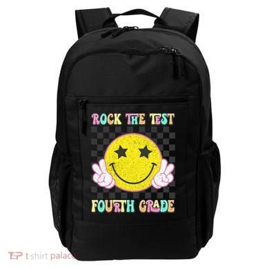 Rock The Staar Test Testing Day Smile Face Groovy Teacher  Backpack