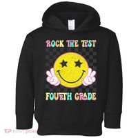 Rock The Staar Test Testing Day Smile Face Groovy Teacher  Toddler Hoodie thumb 0