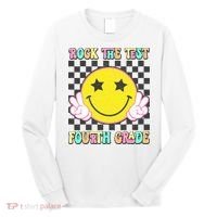 Rock The Staar Test Testing Day Smile Face Groovy Teacher  Long Sleeve Shirt thumb 0