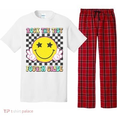 Rock The Staar Test Testing Day Smile Face Groovy Teacher  Pajama Set