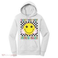 Rock The Staar Test Testing Day Smile Face Groovy Teacher  Women's Hoodie thumb 0