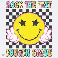 Rock The Staar Test Testing Day Smile Face Groovy Teacher  Women's Hoodie thumb 2