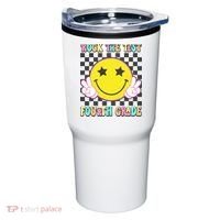 Rock The Staar Test Testing Day Smile Face Groovy Teacher  Tumbler thumb 0