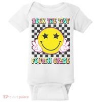 Rock The Staar Test Testing Day Smile Face Groovy Teacher  Baby Bodysuit thumb 0