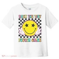 Rock The Staar Test Testing Day Smile Face Groovy Teacher  Toddler T-Shirt thumb 0