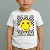 Rock The Staar Test Testing Day Smile Face Groovy Teacher  Toddler T-Shirt thumb 2