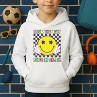 Rock The Staar Test Testing Day Smile Face Groovy Teacher  Kids Hoodie thumb 2