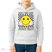Rock The Staar Test Testing Day Smile Face Groovy Teacher  Kids Hoodie thumb 4