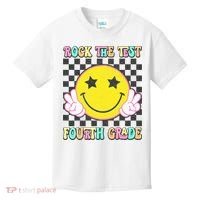 Rock The Staar Test Testing Day Smile Face Groovy Teacher  Kids T-Shirt thumb 0