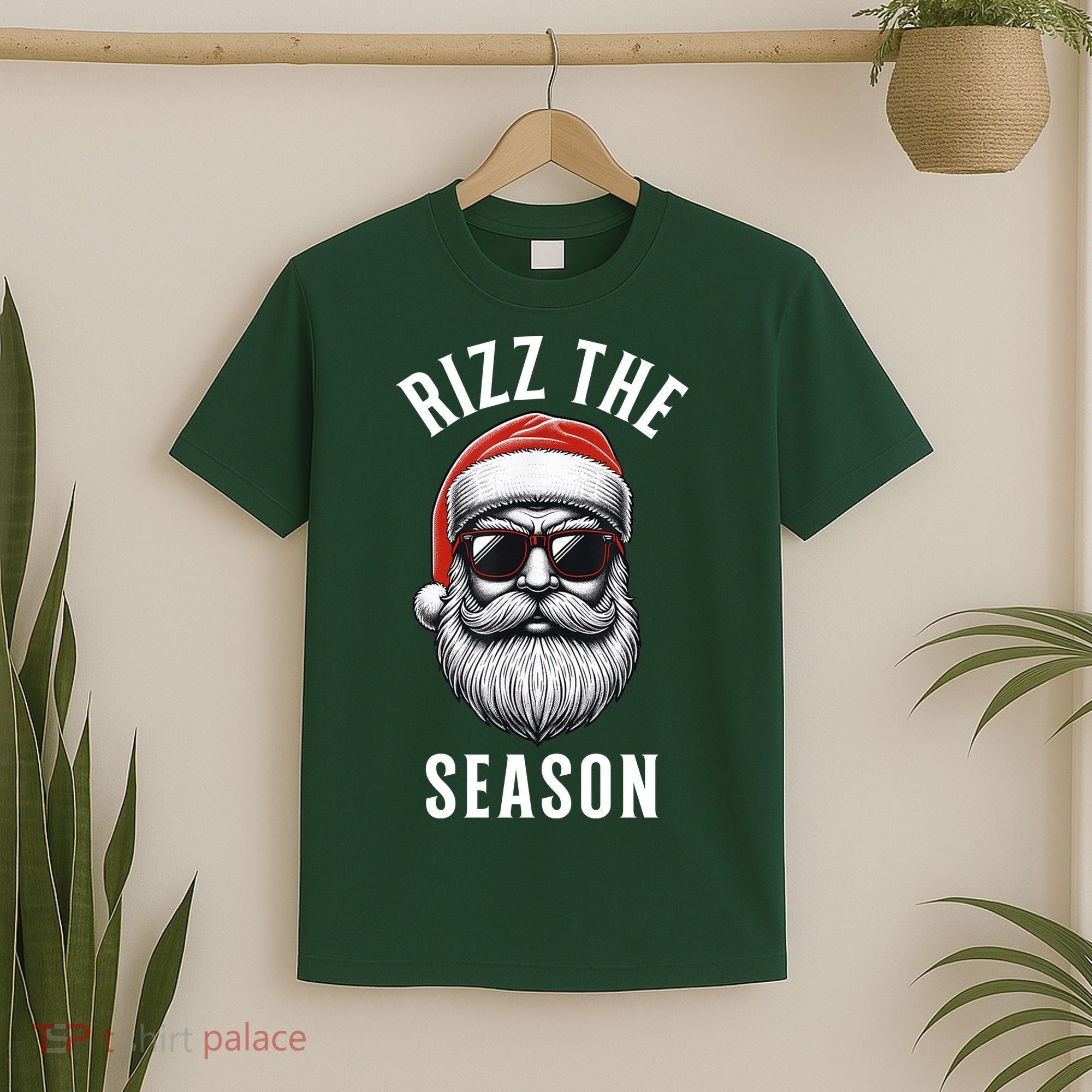 Rizz The Season Christmas Funny Santa T-Shirt