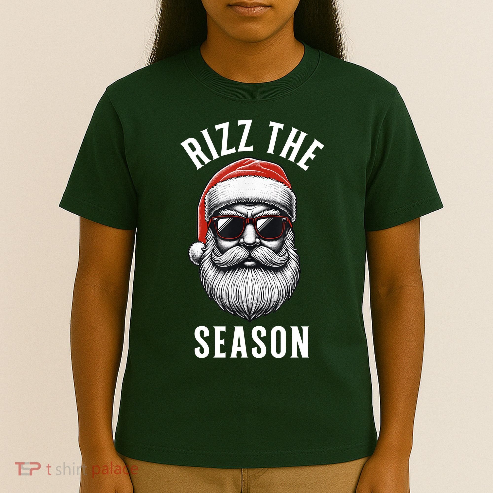 Rizz The Season Christmas Funny Santa T-Shirt