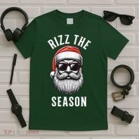 Rizz The Season Christmas Funny Santa T-Shirt thumb 5