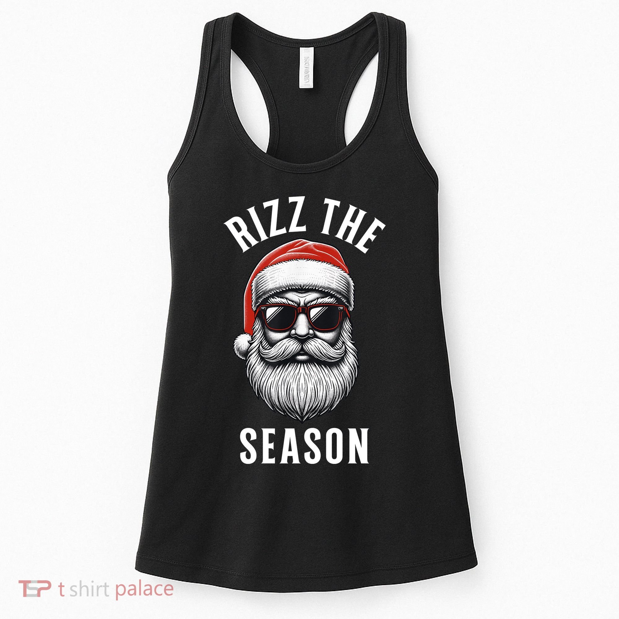 Rizz The Season Silly Christmas Funny Santa Women's Tank Top