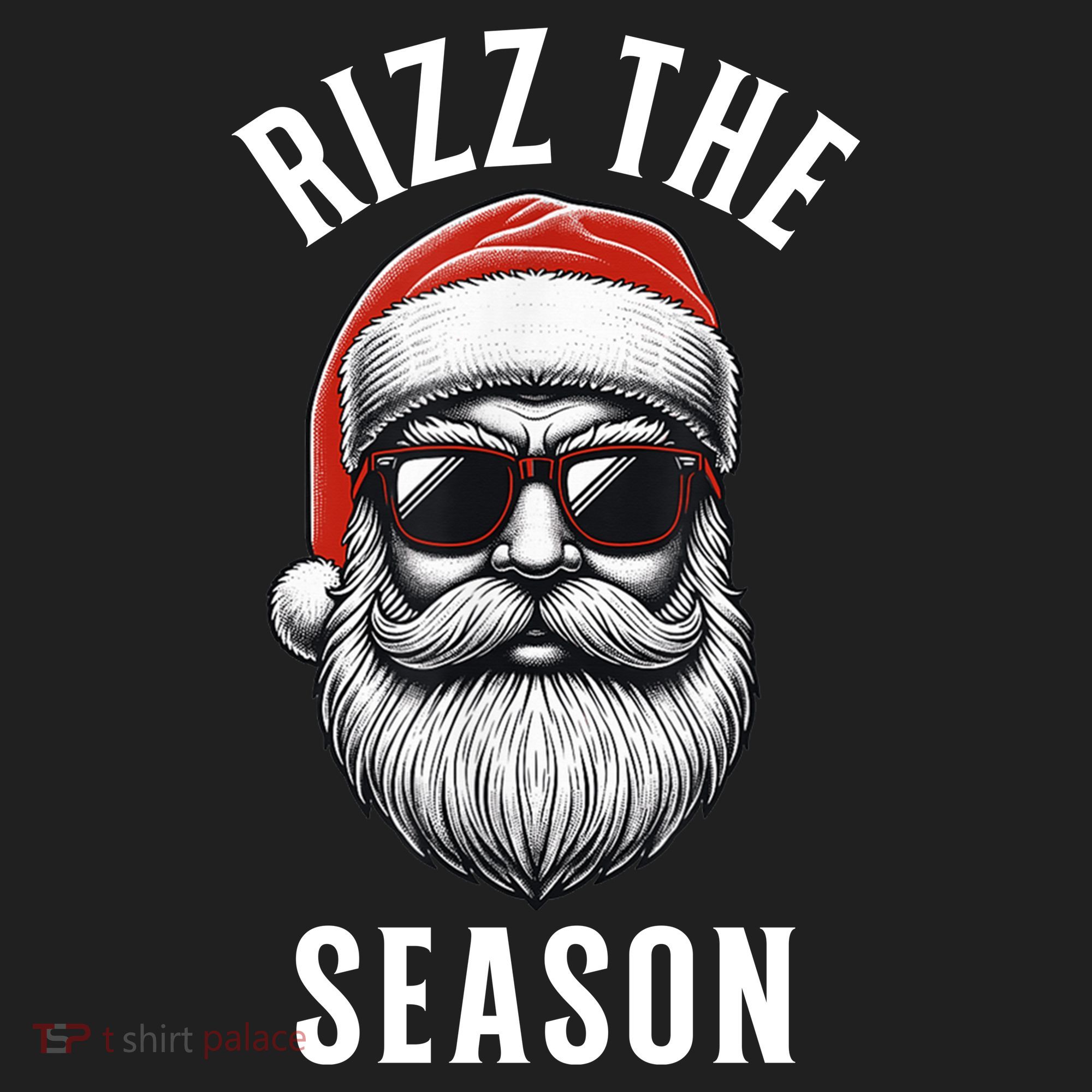 Rizz The Season Silly Christmas Funny Santa Golf Towel