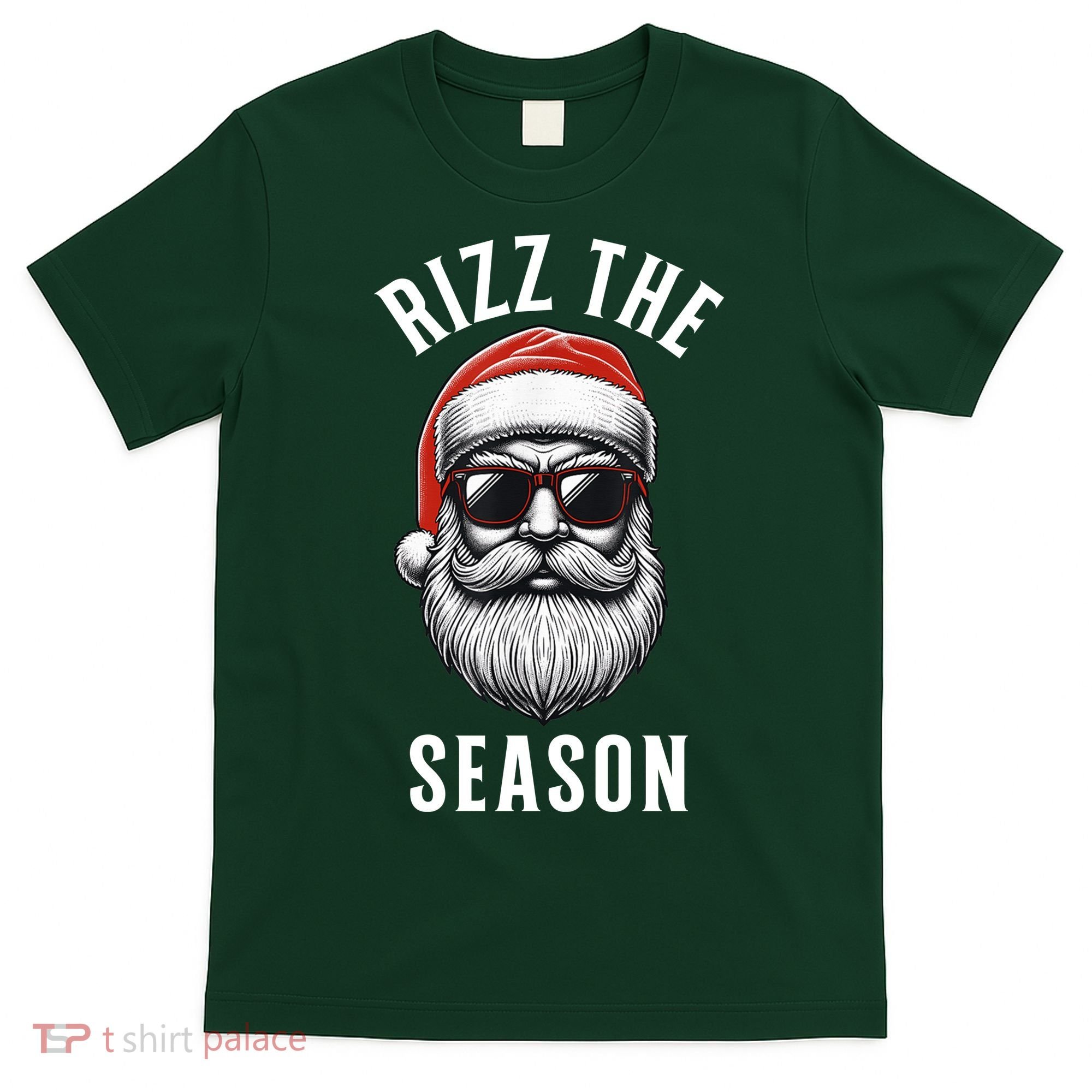 Rizz The Season Silly Christmas Funny Santa T-Shirt