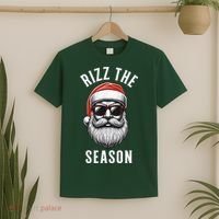 Rizz The Season Silly Christmas Funny Santa T-Shirt thumb 2