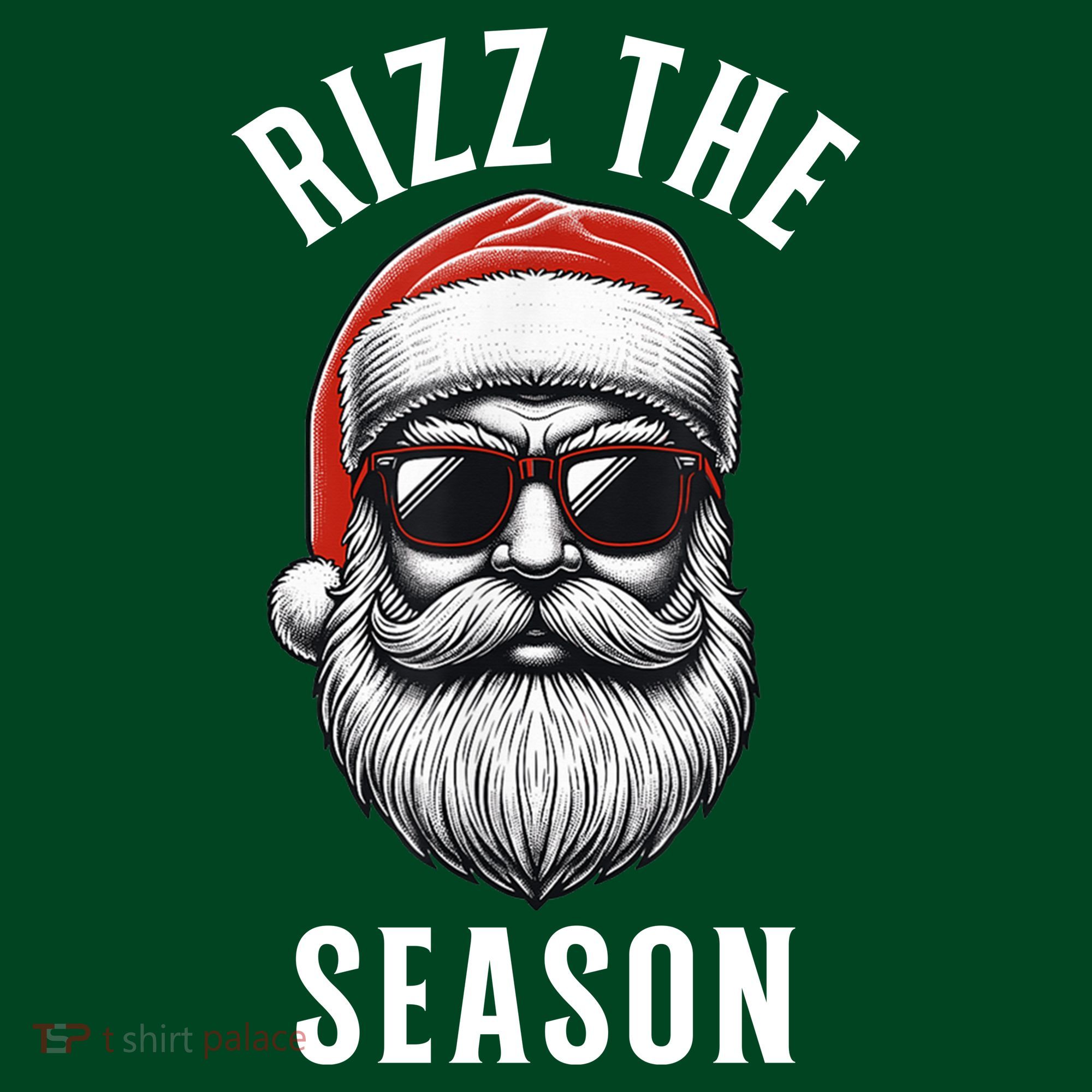 Rizz The Season Silly Christmas Funny Santa Mousepad